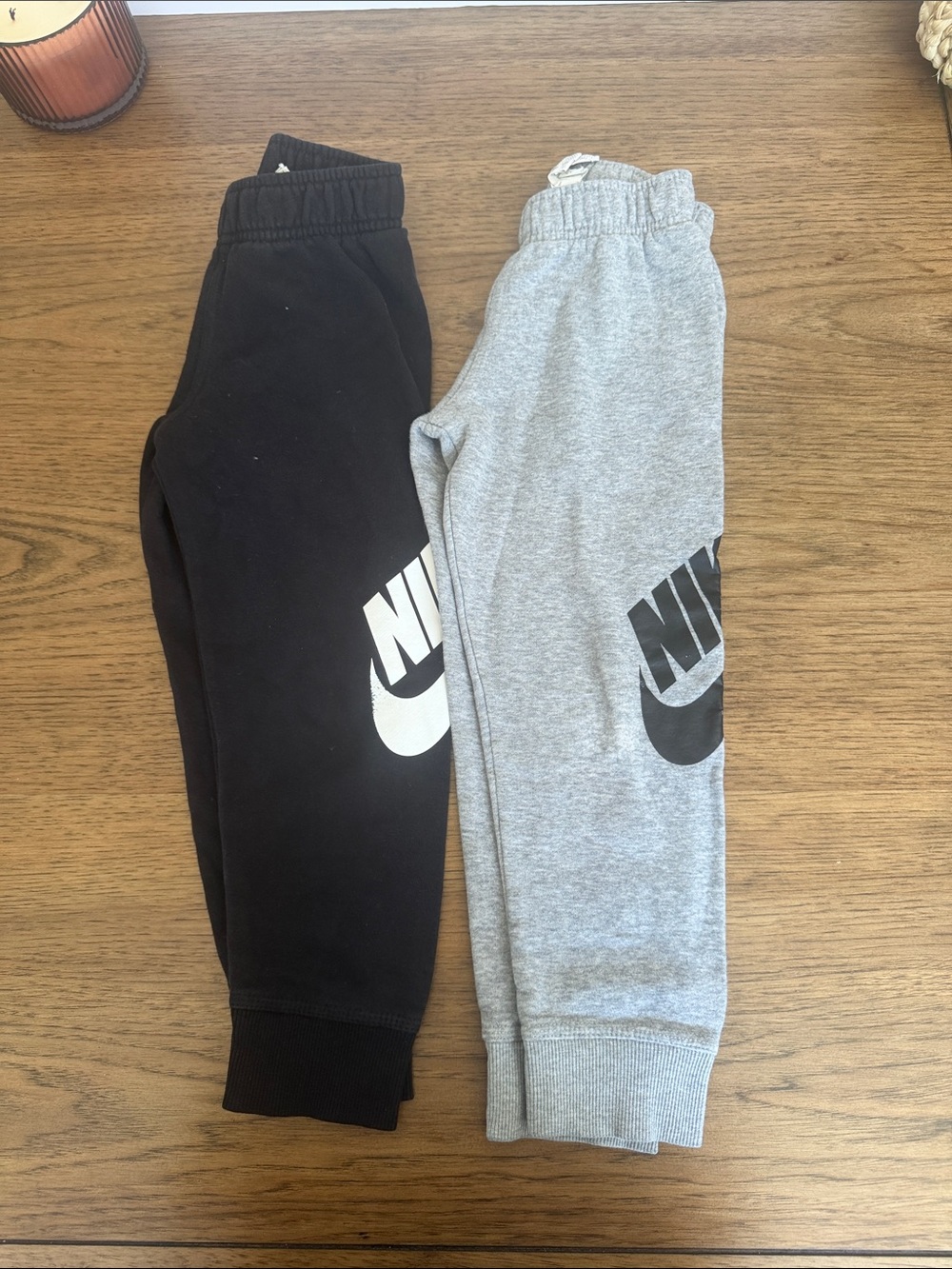 Bunde of 2 Nike Kids Black & Gray Swoosh Jogger Pants